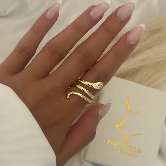 18K Gold Plated Snake Wrap Ring