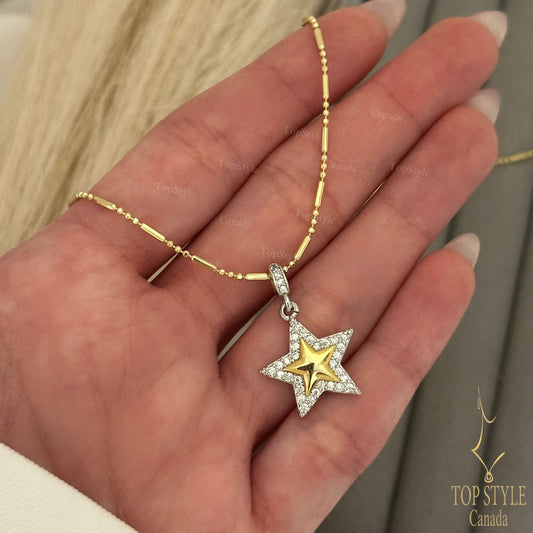 18K Gold-Plated Star Necklace
