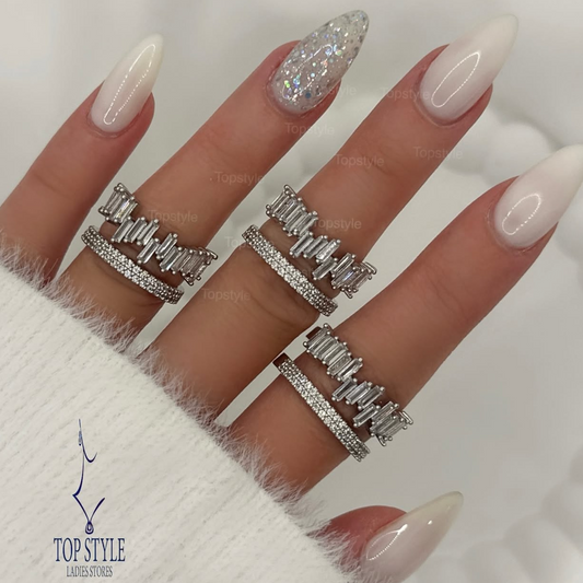 18K Gold-Plated Adjustable Double Ring