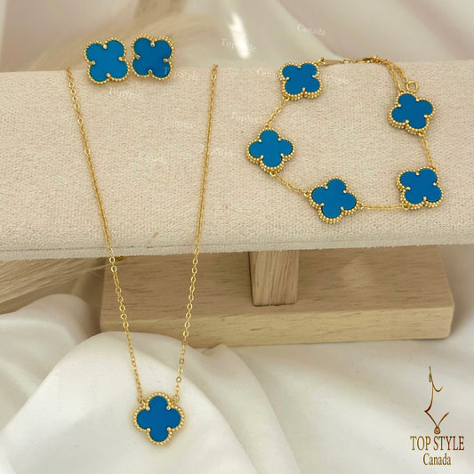 18K Gold-Plated Clover Set (3 pieces)