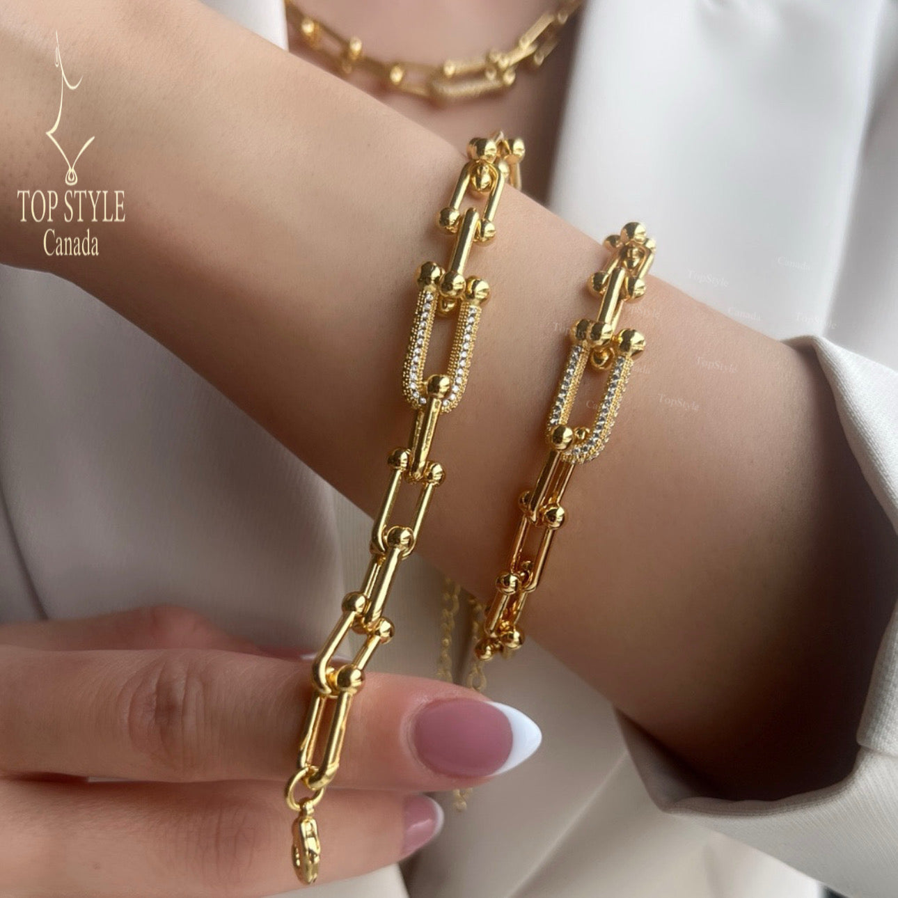 18K Gold Plated Link Set (3 pieces)