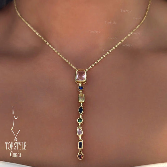 Rainbow Gemstone Necklace