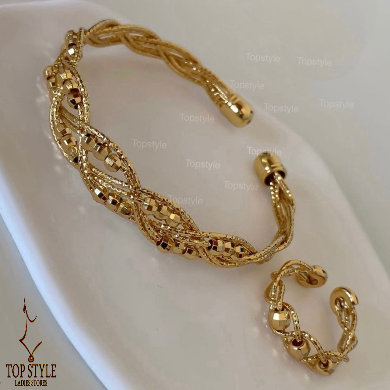 Dorica Gold-Plated Half Set (Bangle+Ring)