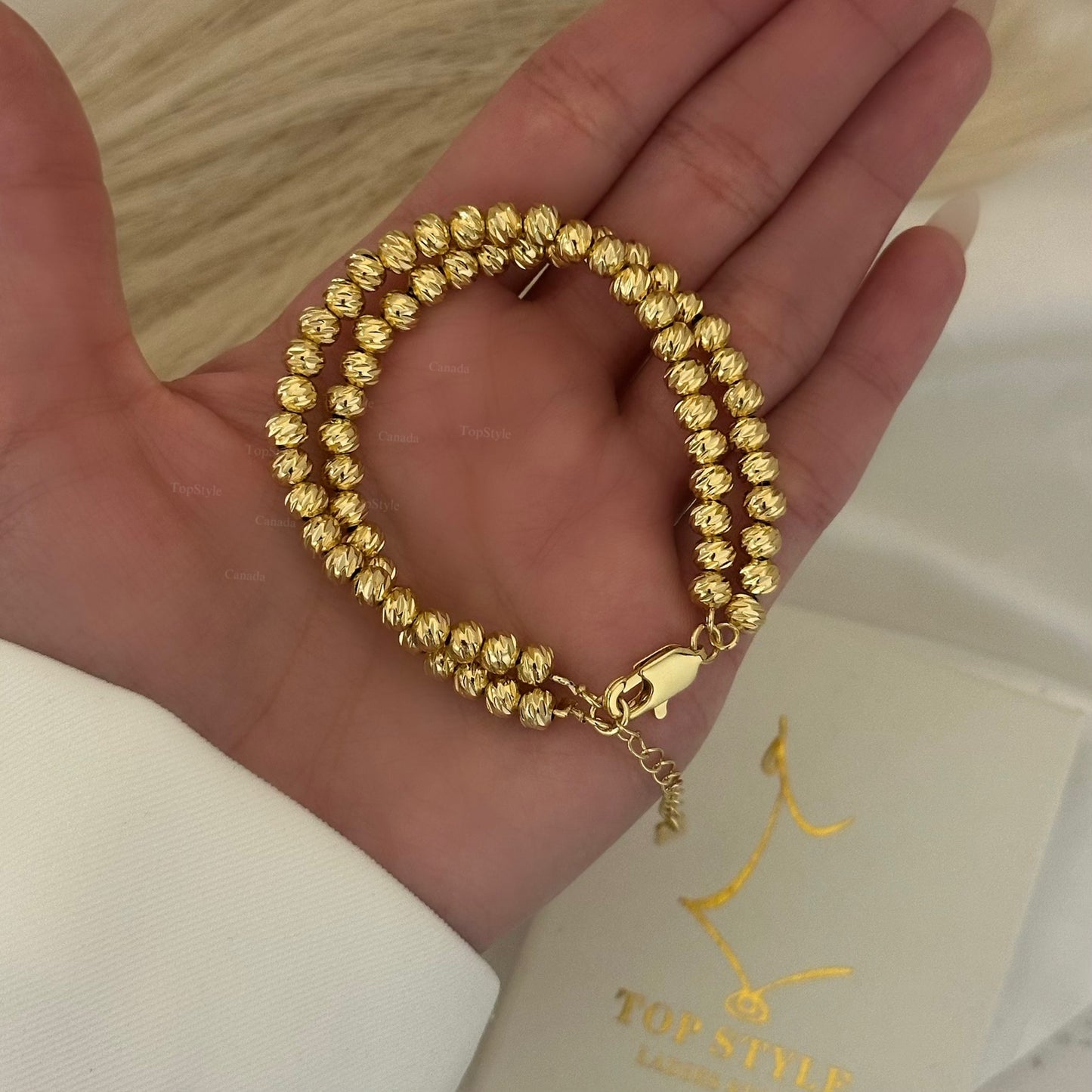 Gold Plated Double Dorica Bracelet