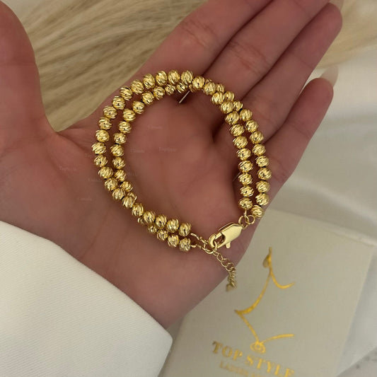 Gold Plated Double Dorica Bracelet
