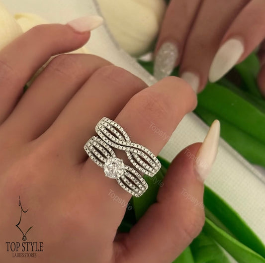 Engagement Gold-Plated Rings Set
