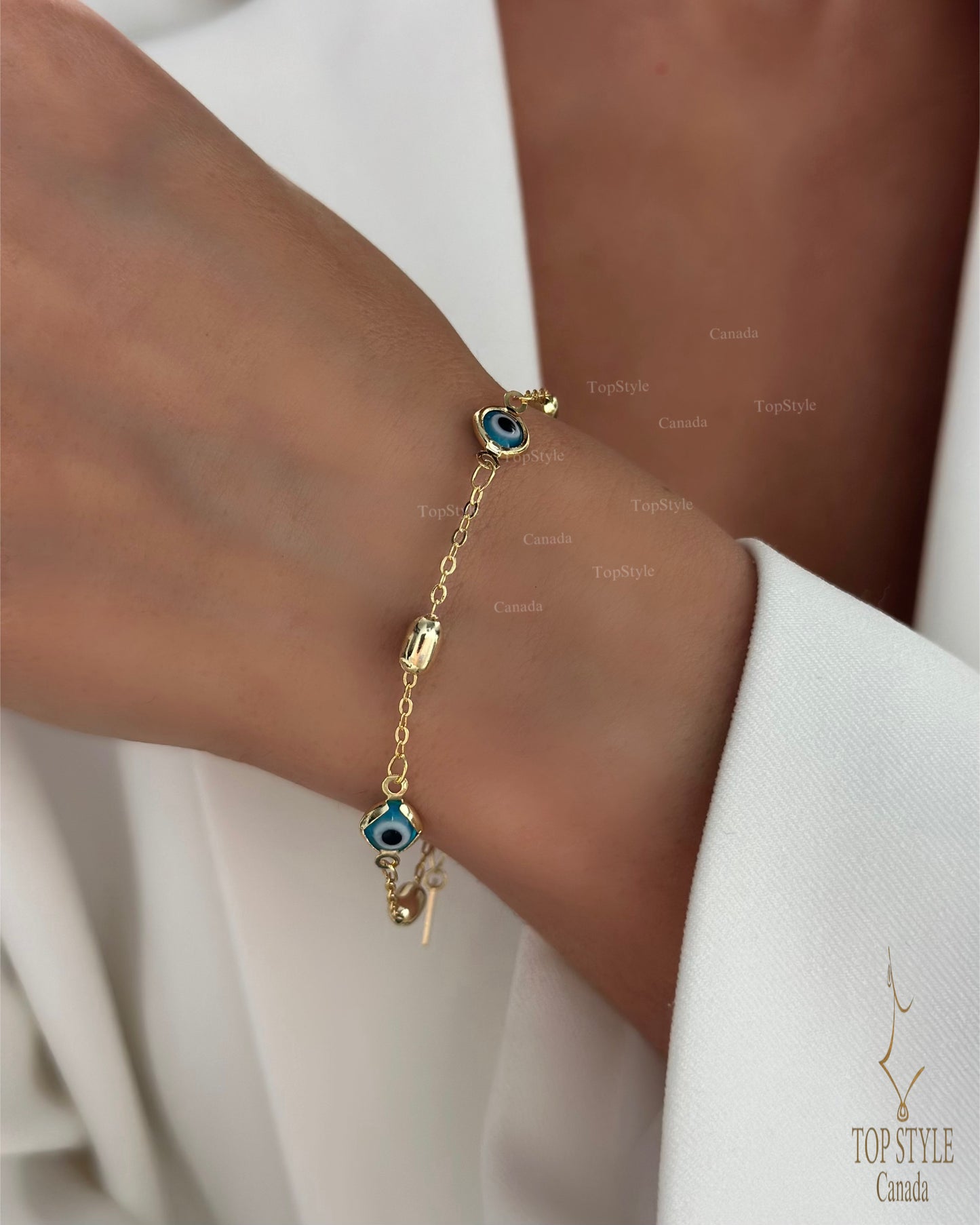 Nazar Luxe Set (Necklace + Bracelet)| 18K Gold Plated