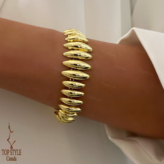 18K Gold-Plated Spike Chain Bracelet