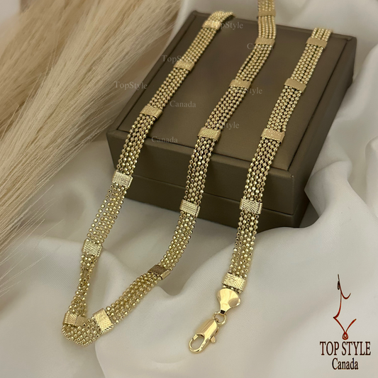 18K Gold-plated Beaded Set (Necklace & Bracelet)