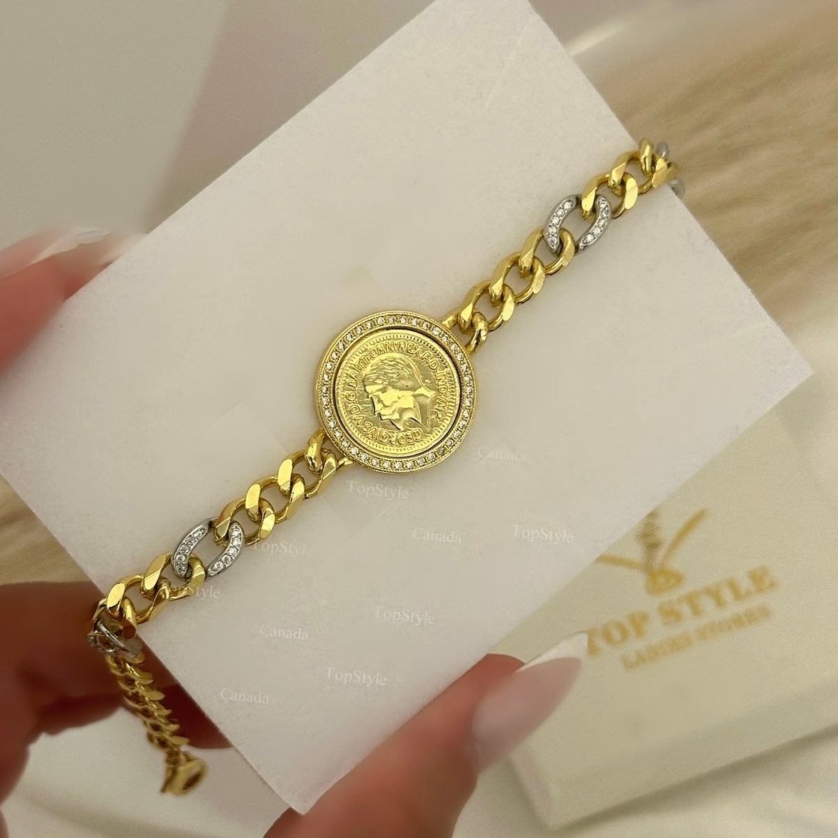 18K Gold Plated Coin (Lira) Bracelet