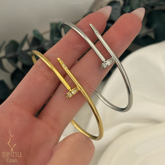 Gold-Plated Screw Bracelet