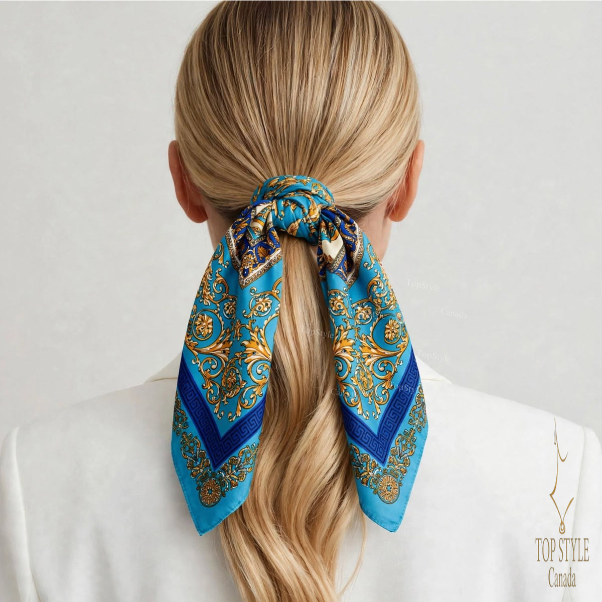 Turquoise Baroque Coin Scarf Necklace