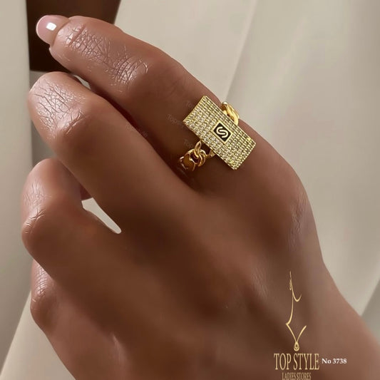 Iced Cuban Adjustable Ring