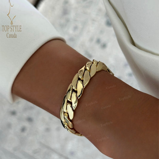 18K Gold Plated Statement Chain Bracelet