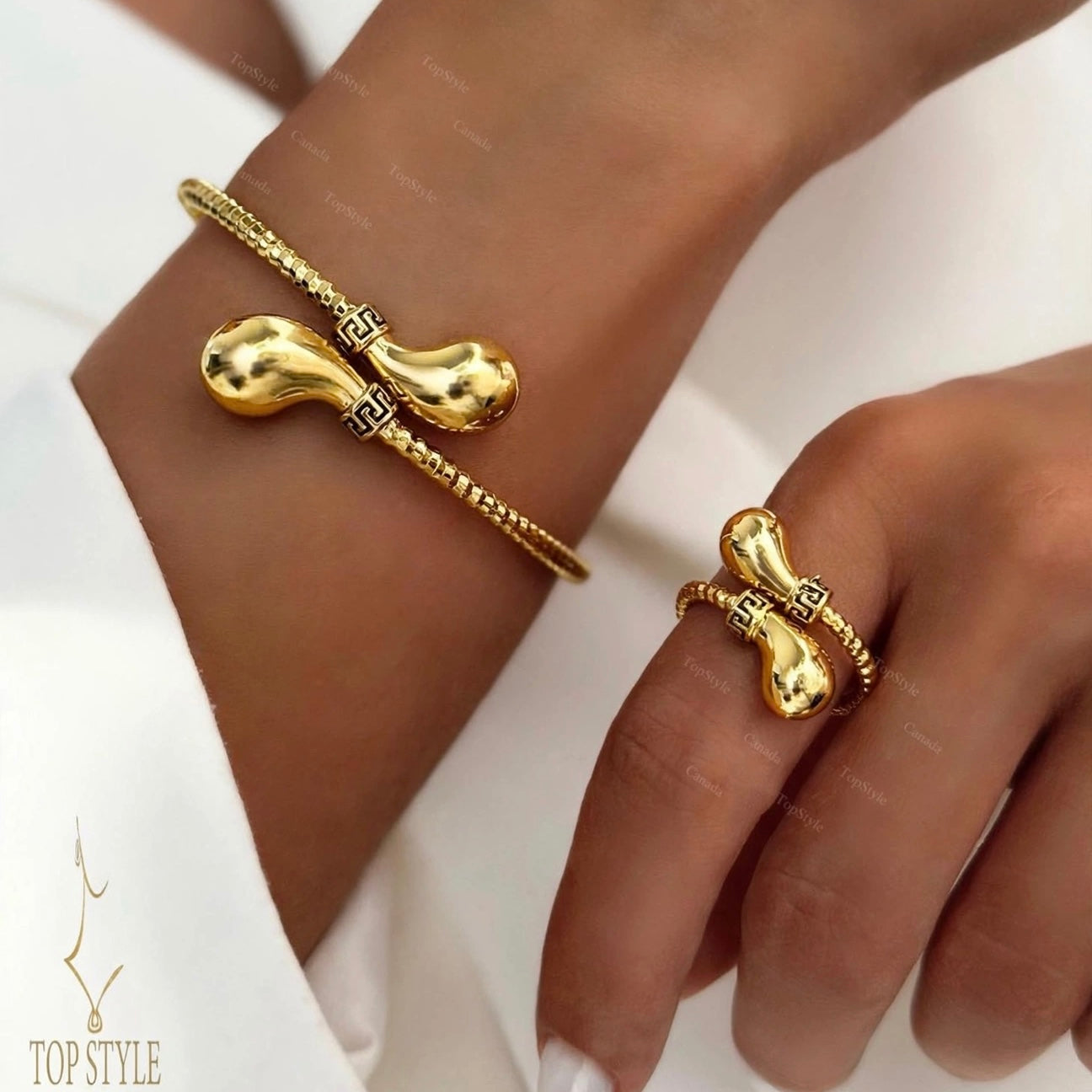21K Gold Plated Half Set (Bracelet + Ring)
