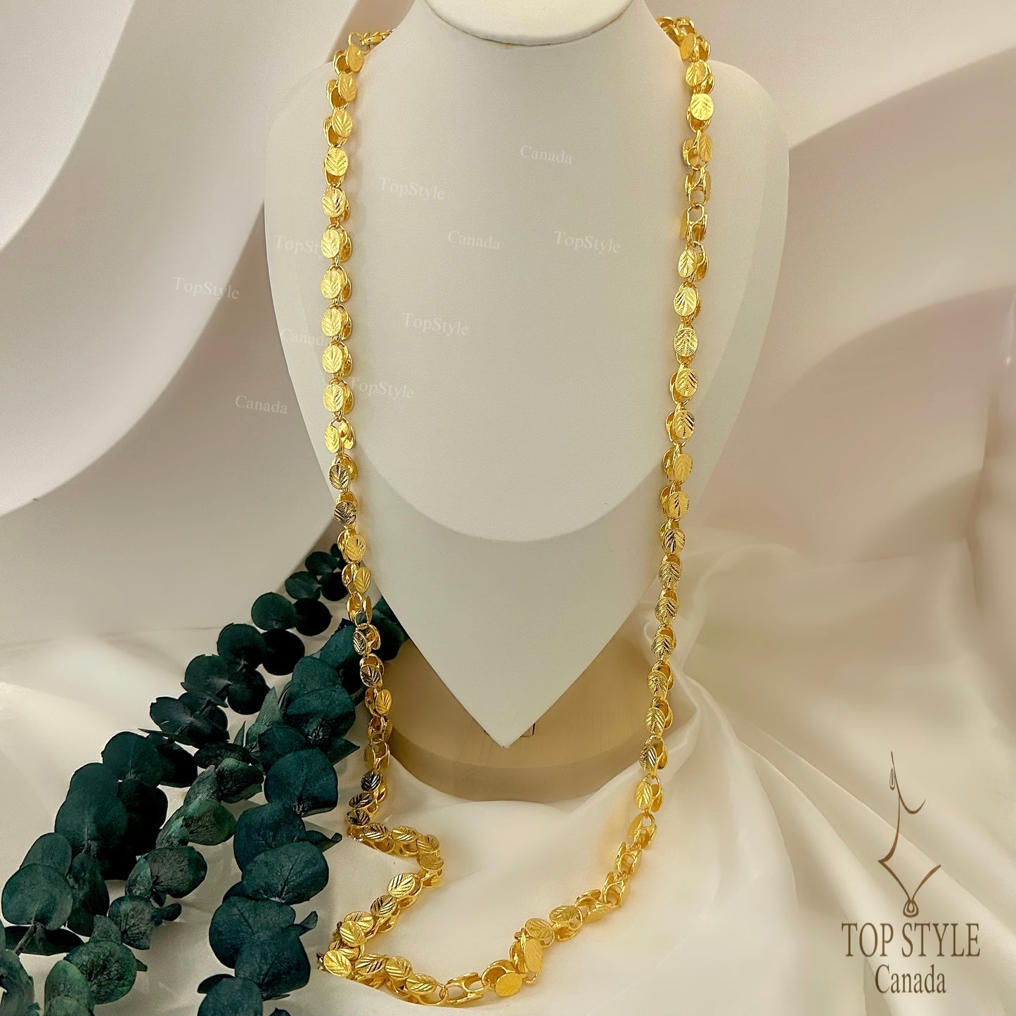21K Gold Plated traditional Long Necklace