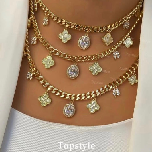 18K Gold-Plated Charm Necklace