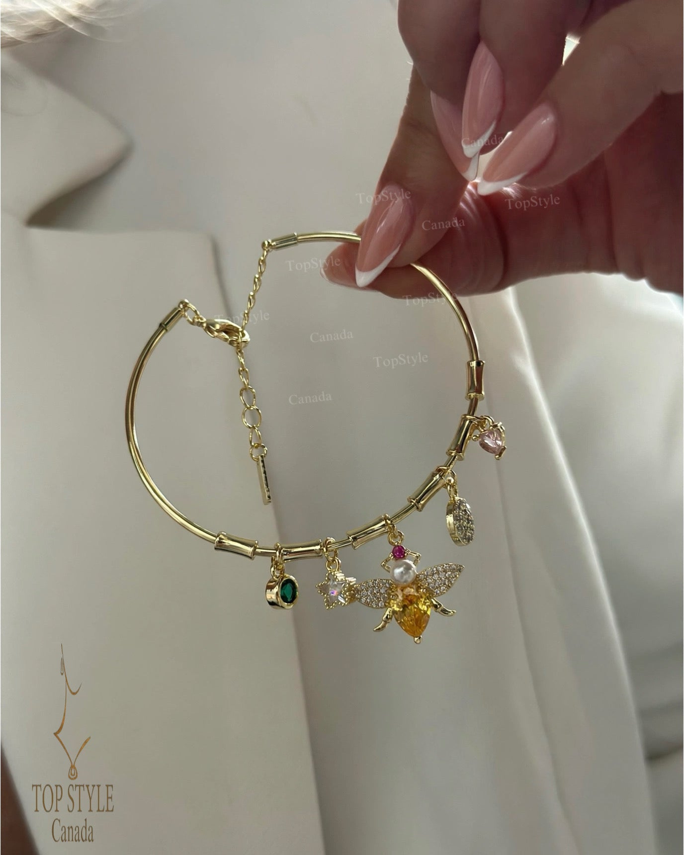 Lucky Bee Charm Bracelet | 18K Gold Plated