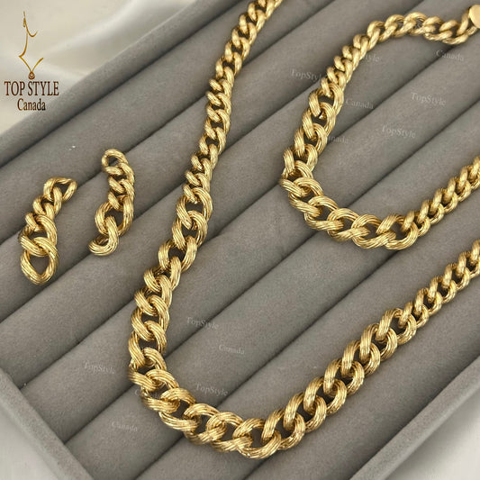 18K Gold Plated Chain Set (3 Pieces)