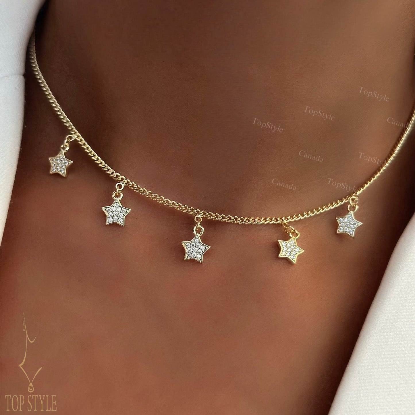 Starlight Choker Necklace | 18K Gold Plated