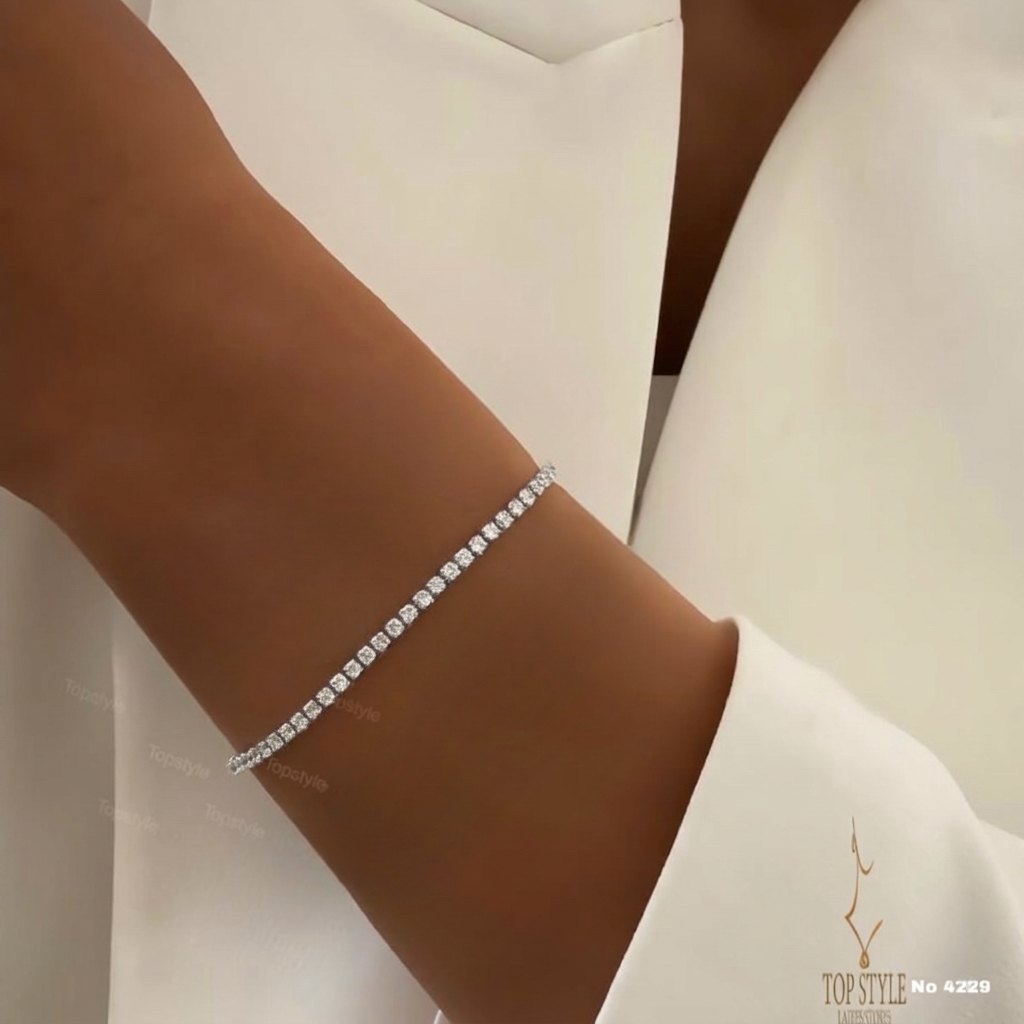 Bracelet de tennis plaqué or