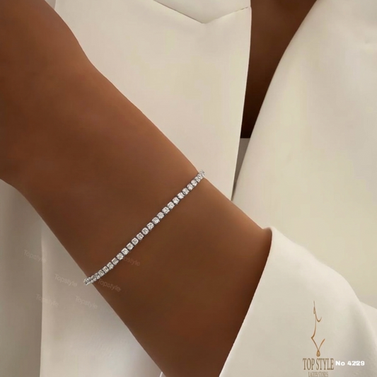 Bracelet de tennis plaqué or