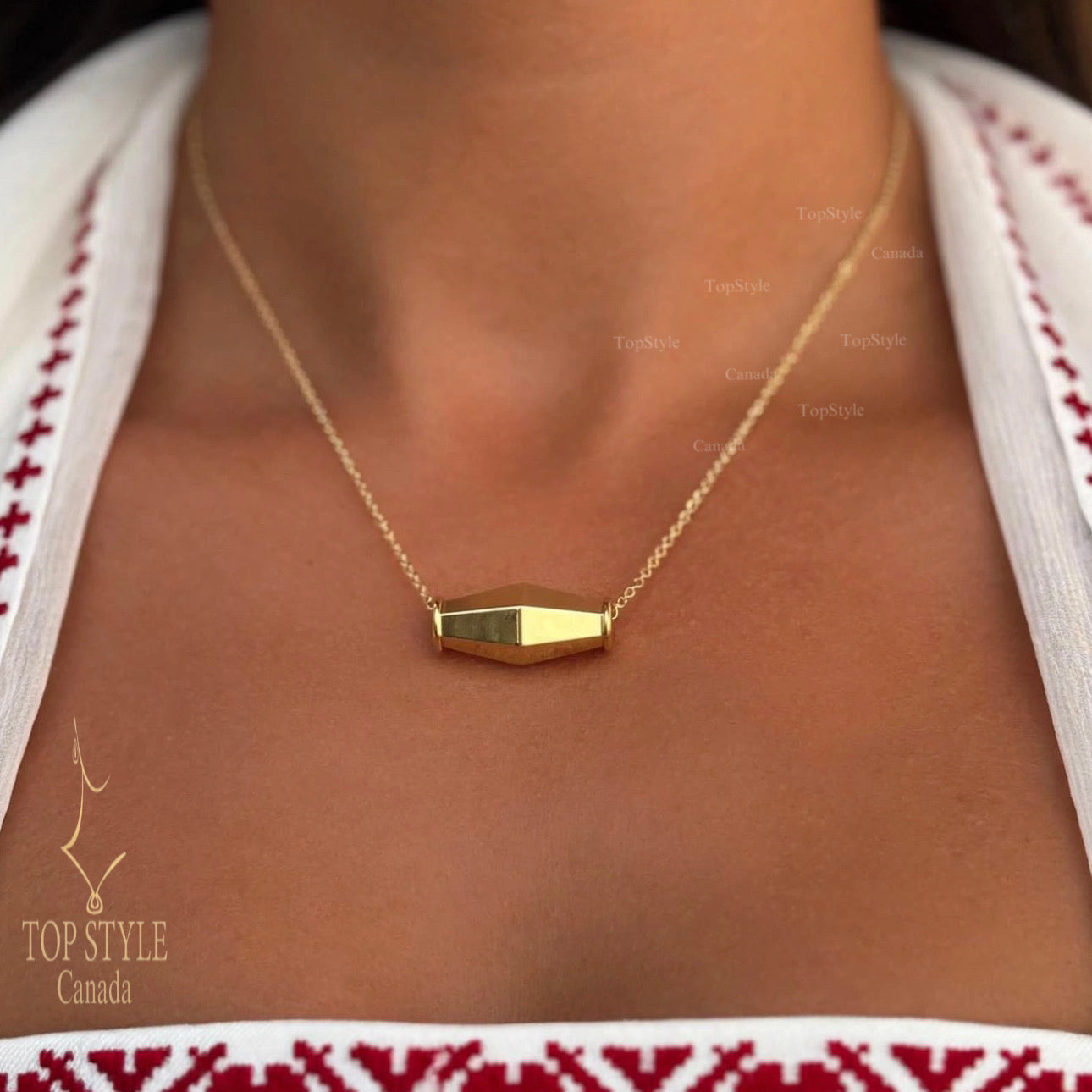The Olive Bead Necklace|18K Gold Plated