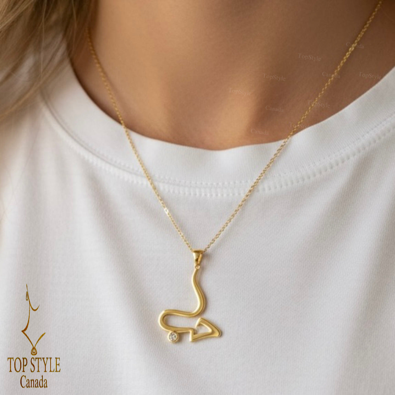 Gold-Plated Love Necklace'حب'