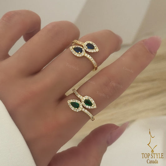 Tear Drop Adjustable Ring