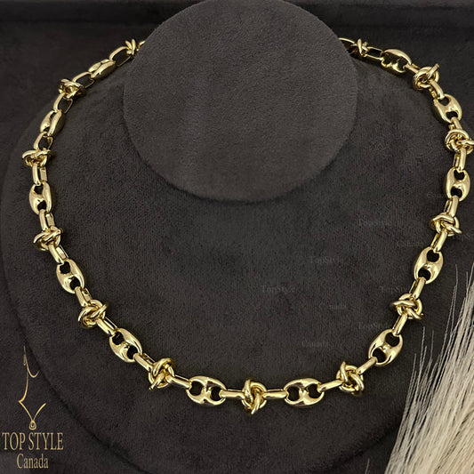 18K Gold-Plated Chunky Necklace