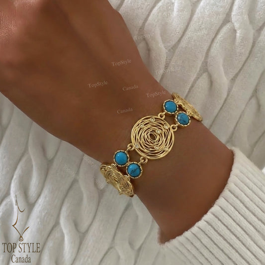 Bracelet majestueux en turquoise