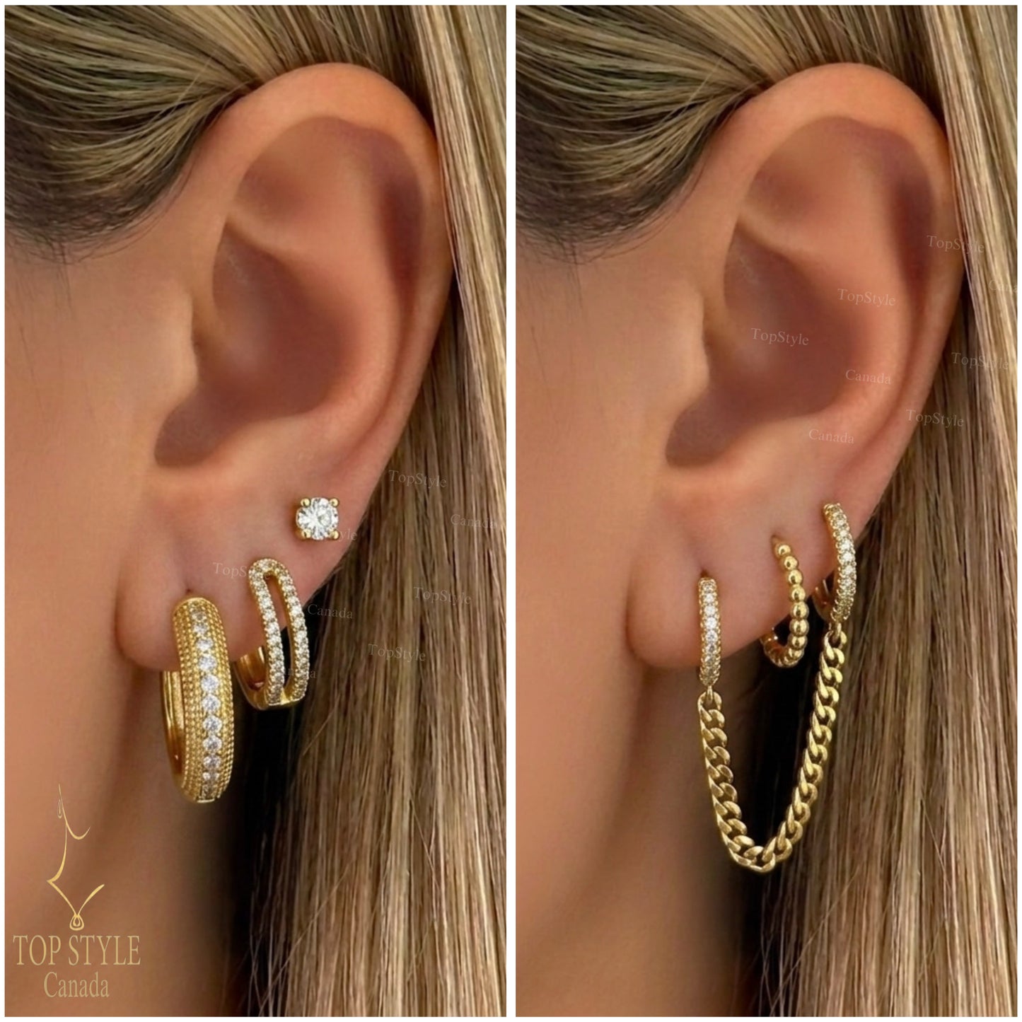 Huggie Hoop Ear Candy Set | 6 Single Pieces