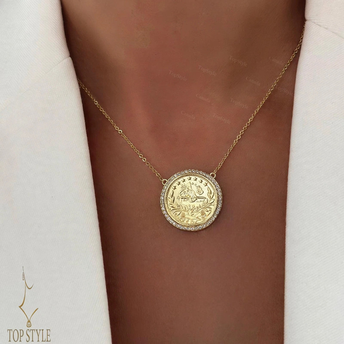 18K Gold Plated Coin Necklace