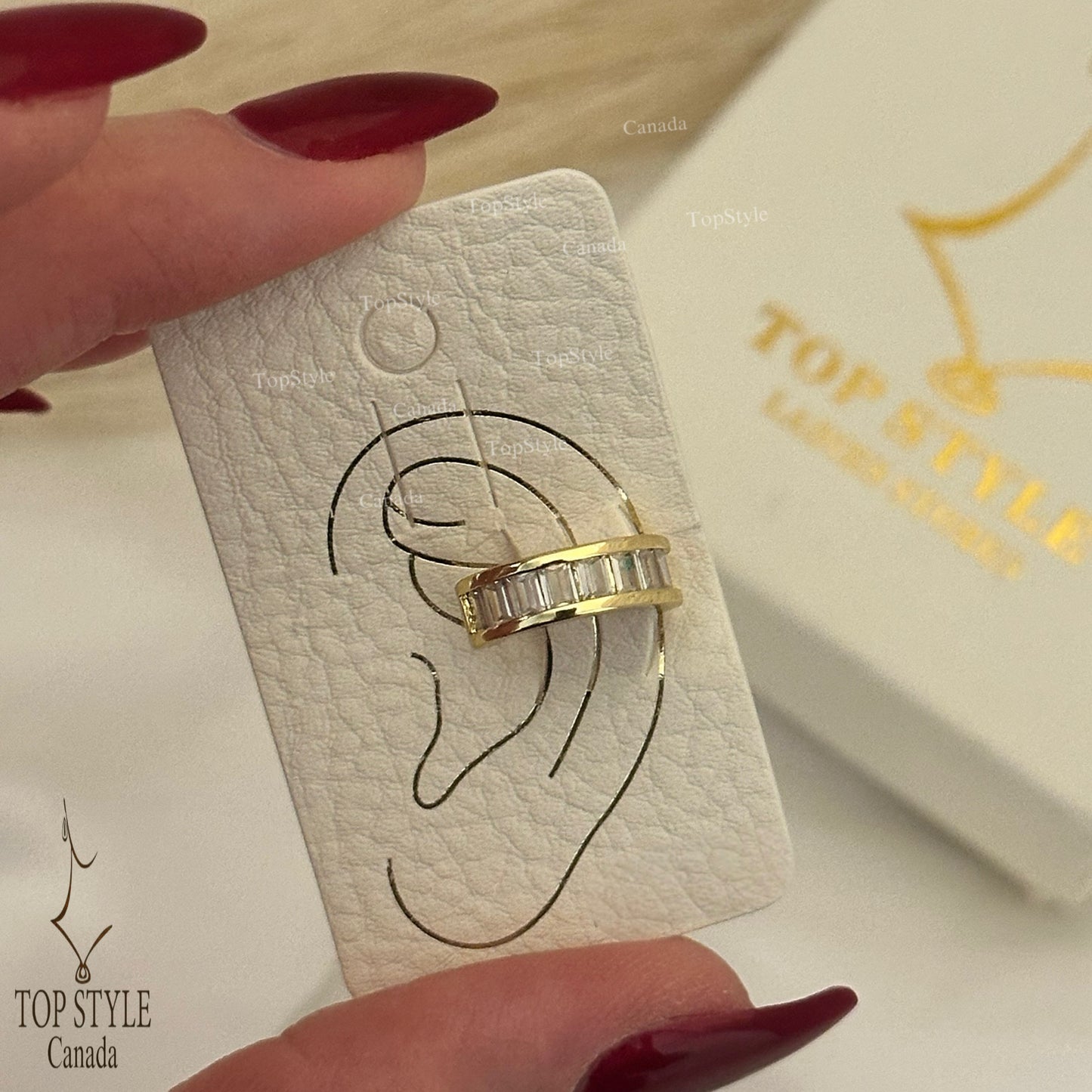 Gold Plated Cuff Earrings