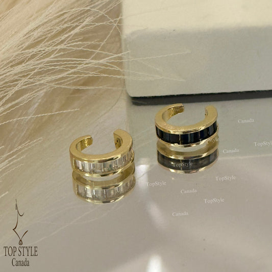 Gold Plated Cuff Earrings
