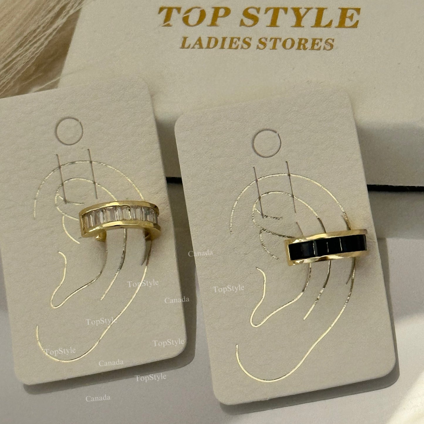 Gold Plated Cuff Earrings