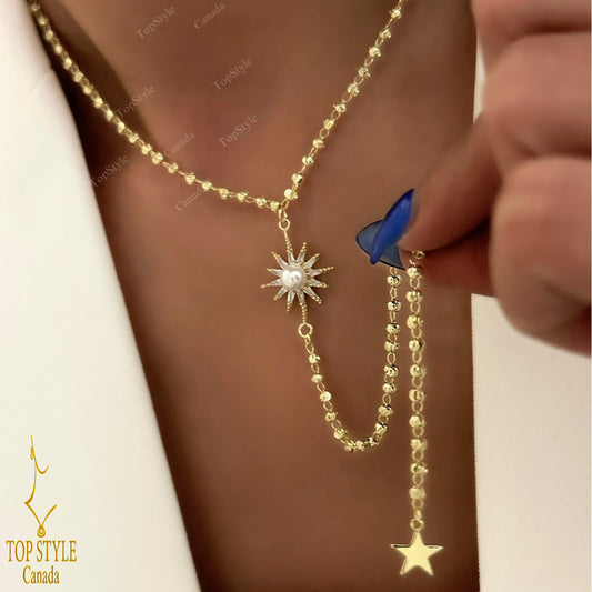 18K Gold Plated Bubble Bead Necklace