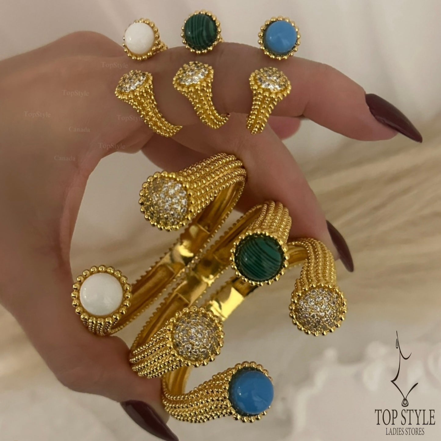 Gold-Plated Half Set (Bangle + Ring)
