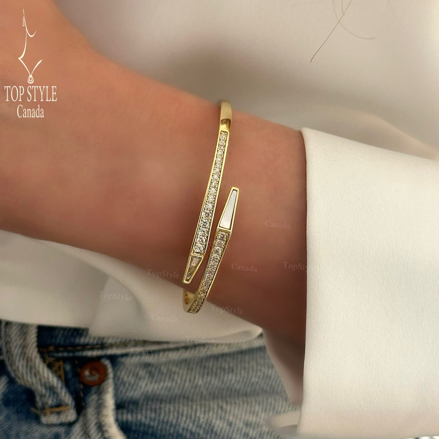 Golden Plated Serpent Sparkle Half Set ( Bracelet & Ring)