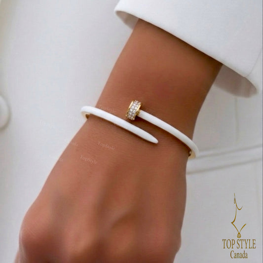 18K Gold-Plated Nail Bracelet
