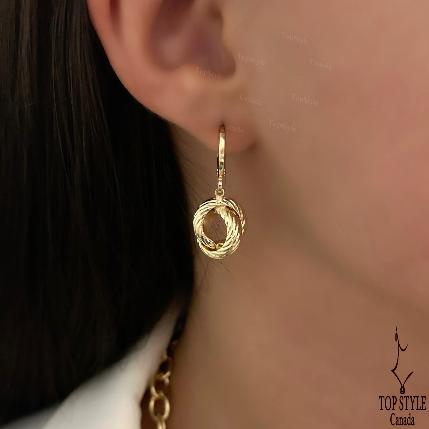 Twisted 18K Gold Plated Statement Set