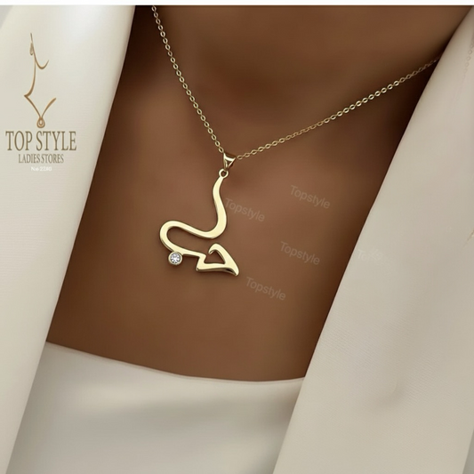 Gold-Plated Love Necklace'حب'