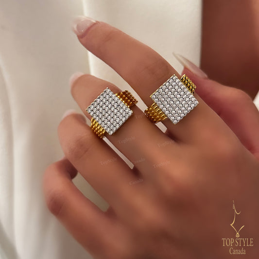 21K Gold-Plated Adjustable Ring