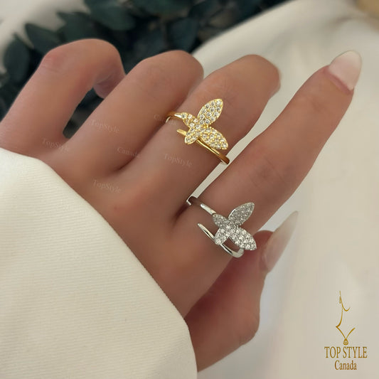 Butterfly Gold-Plated Ring