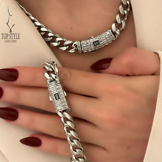 Gold-Plated Chain Set (Necklace + Bracelet)