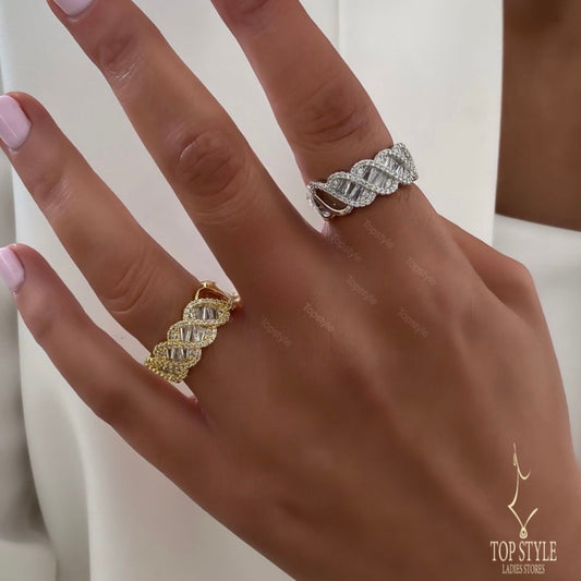 Elegant 18K Gold-Plated Adjustable Ring